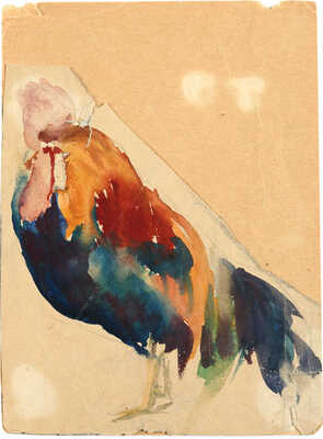 Эвенбах Евгения Константиновна. Петушок (на обороте письмо А.С. Ведерникову)